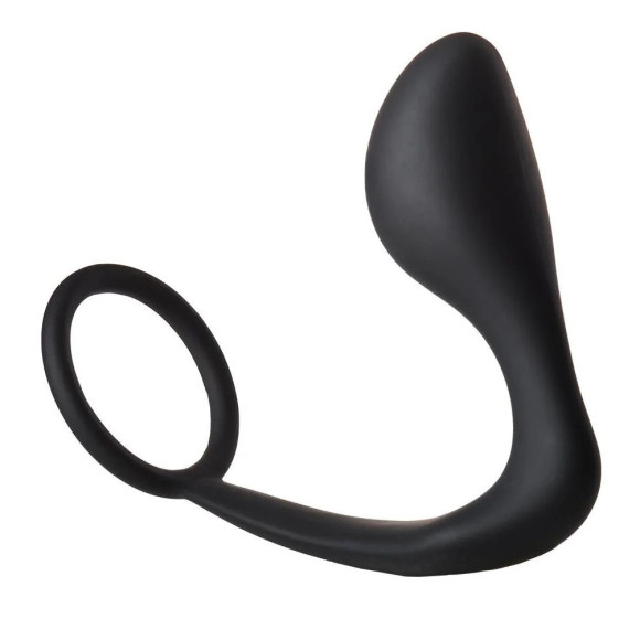 Черное эрекционное кольцо с анальной пробкой Anal Plug With Cockring Черное эрекционное кольцо с анальной пробкой Anal Plug With Cockring
