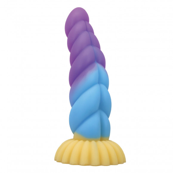 Силиконовый фантазийный фаллоимитатор Unicorn - 22 см.