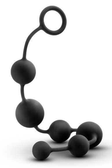 Черная анальная цепочка Black Anal Beads - 40,6 см. Черная анальная цепочка Black Anal Beads - 40,6 см.