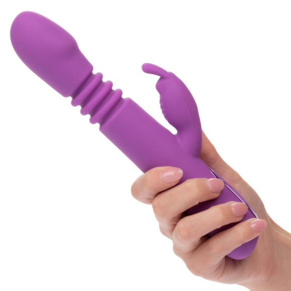 Фиолетовый вибратор-кролик Elite Thrusting Rabbit с возвратно-поступательными движениями - 23,5 см. Фиолетовый вибратор-кролик Elite Thrusting Rabbit с возвратно-поступательными движениями - 23,5 см.