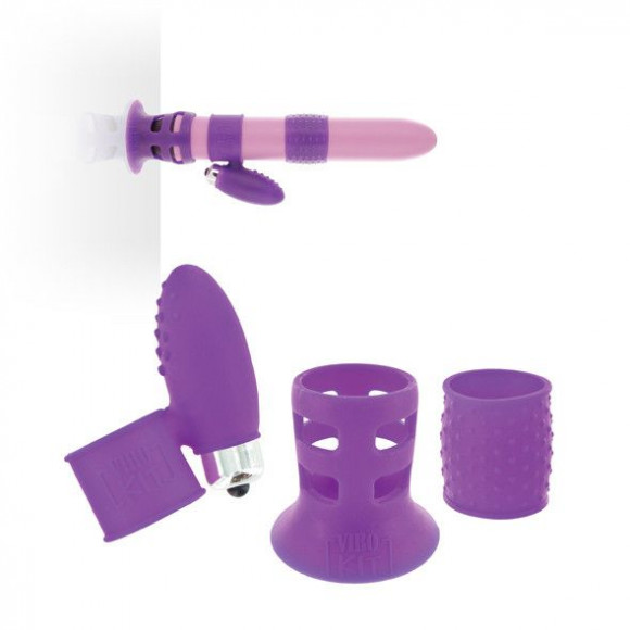 Набор фиолетовых насадок на вибратор Vibrator Upgrade Kit Набор фиолетовых насадок на вибратор Vibrator Upgrade Kit