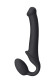Черный безремневой страпон Silicone Bendable Strap-On - size M Черный безремневой страпон Silicone Bendable Strap-On - size M