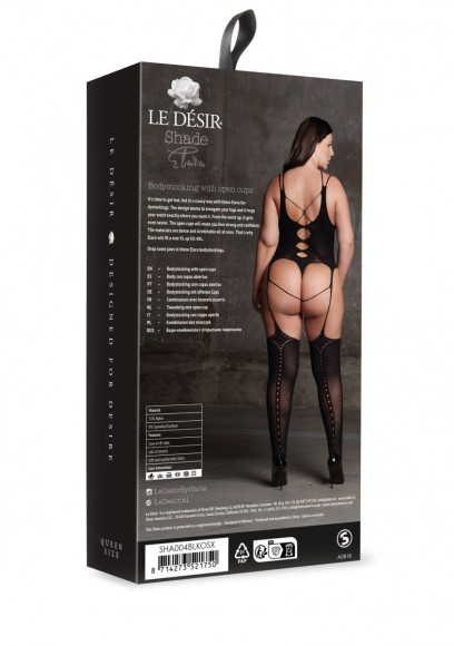 Эффектный боди-комбинезон Elara VII Bodystocking with Open Cups Эффектный боди-комбинезон Elara VII Bodystocking with Open Cups