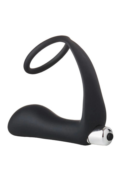 Черное эрекционное кольцо с вибропробкой Vibrating Anal Plug With Cockring Черное эрекционное кольцо с вибропробкой Vibrating Anal Plug With Cockring