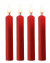 Набор из 4 красных восковых свечей Teasing Wax Candles