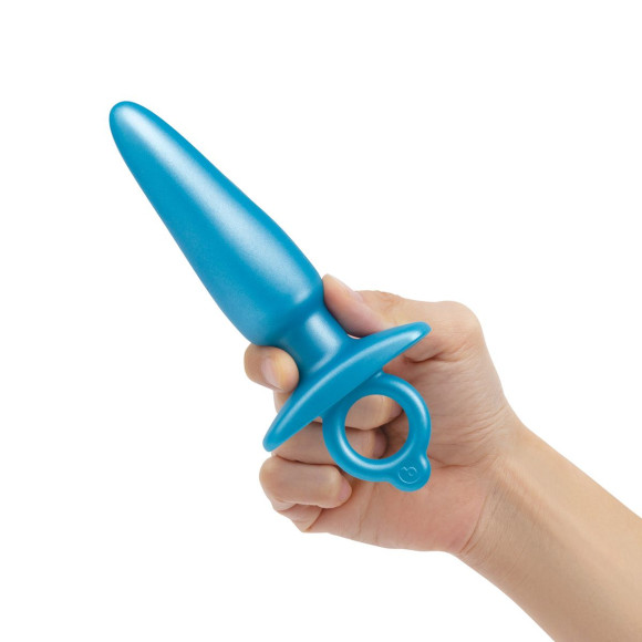 Голубая анальная пробка с кольцом Sleek Tapered Silicone Plug - 15 см. Голубая анальная пробка с кольцом Sleek Tapered Silicone Plug - 15 см.