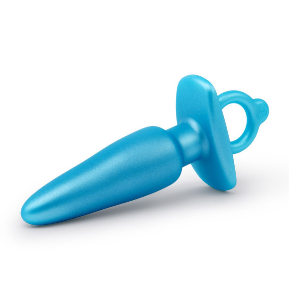 Голубая анальная пробка с кольцом Sleek Tapered Silicone Plug - 15 см. Голубая анальная пробка с кольцом Sleek Tapered Silicone Plug - 15 см.