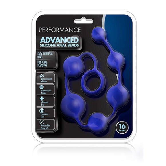 Синяя анальная цепочка 16 Inch Silicone Anal Beads - 40,6 см. Синяя анальная цепочка 16 Inch Silicone Anal Beads - 40,6 см.