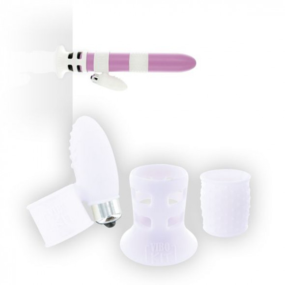 Набор белых насадок на вибратор Vibrator Upgrade Kit Набор белых насадок на вибратор Vibrator Upgrade Kit