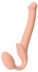 Телесный безремневой страпон Silicone Bendable Strap-On - size S Телесный безремневой страпон Silicone Bendable Strap-On - size S