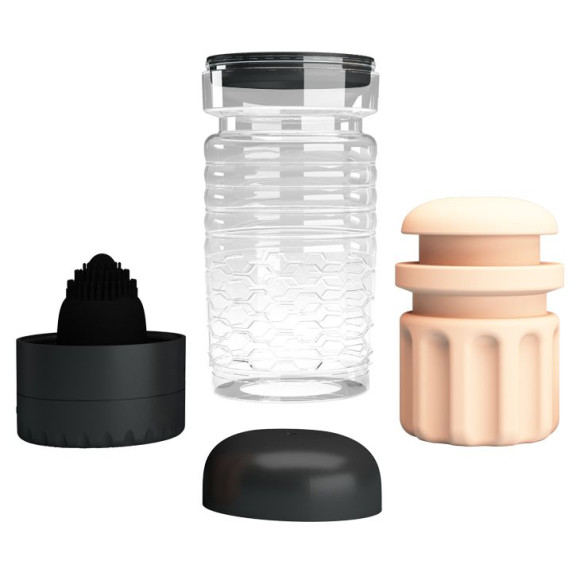 Вибромастурбатор-вагина Emily в черной колбе Вибромастурбатор-вагина Emily в черной колбе