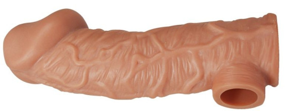 Телесная насадка на фаллос с отверстием для мошонки Cock Sleeve 001 Size L - 17,6 см. Телесная насадка на фаллос с отверстием для мошонки Cock Sleeve 001 Size L - 17,6 см.