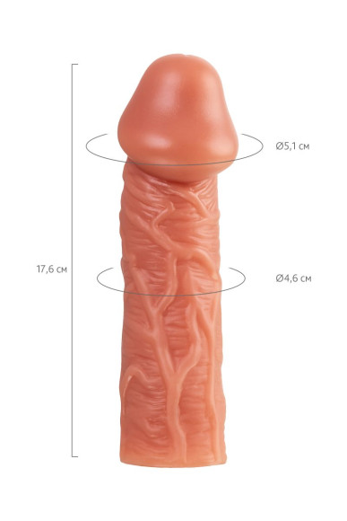 Телесная насадка на фаллос с отверстием для мошонки Cock Sleeve 001 Size L - 17,6 см. Телесная насадка на фаллос с отверстием для мошонки Cock Sleeve 001 Size L - 17,6 см.