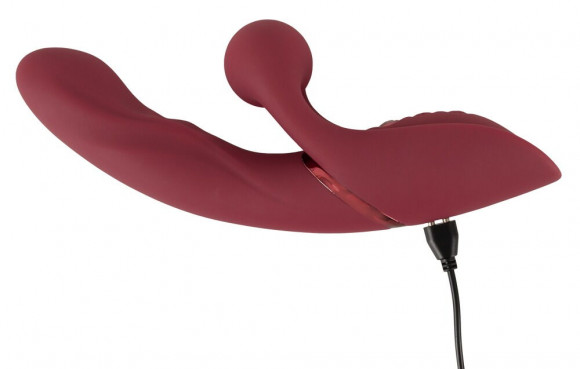 Малиновый вибратор-кролик с функцией постукивания 2 Function Rabbit Vibrator - 22,3 см. Малиновый вибратор-кролик с функцией постукивания 2 Function Rabbit Vibrator - 22,3 см.