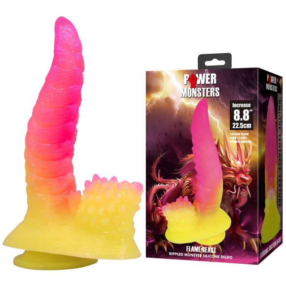Силиконовый фаллоимитатор Flame Beast - 22,5 см. Силиконовый фаллоимитатор Flame Beast - 22,5 см.
