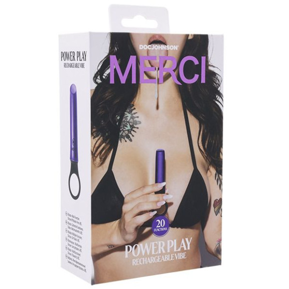 Мини-вибратор Merci Power Play со скошенным кончиком - 13,3 см. Мини-вибратор Merci Power Play со скошенным кончиком - 13,3 см.