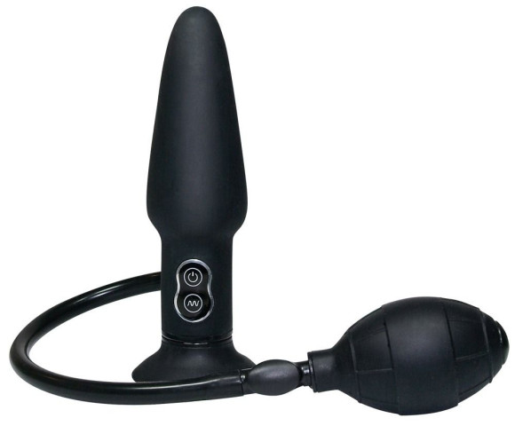 Анальный вибратор с функцией расширения True Black - 17 см. Анальный вибратор с функцией расширения True Black - 17 см.
