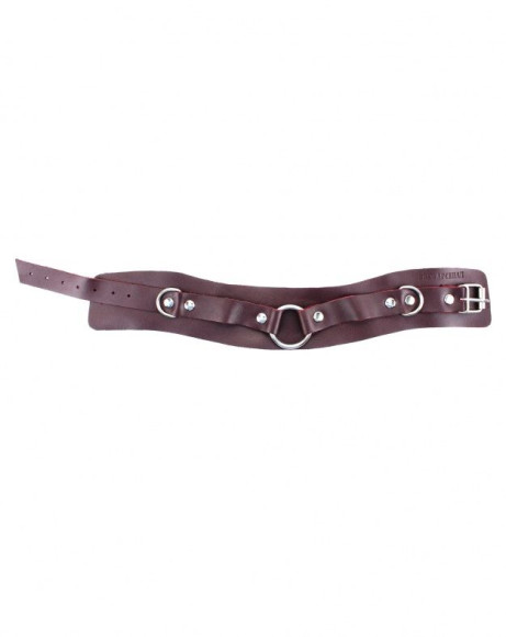 Бордовый широкий ошейник с кольцом Maroon Collar Бордовый широкий ошейник с кольцом Maroon Collar