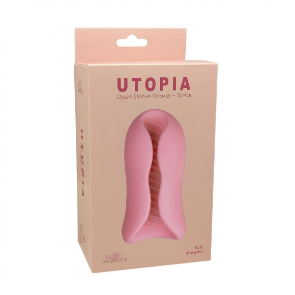 Розовый мастурбатор открытого типа Utopia Spiral Розовый мастурбатор открытого типа Utopia Spiral
