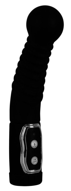 Чёрный стимулятор простаты с ротацией Prostate Twister - 20 см. Чёрный стимулятор простаты с ротацией Prostate Twister - 20 см.