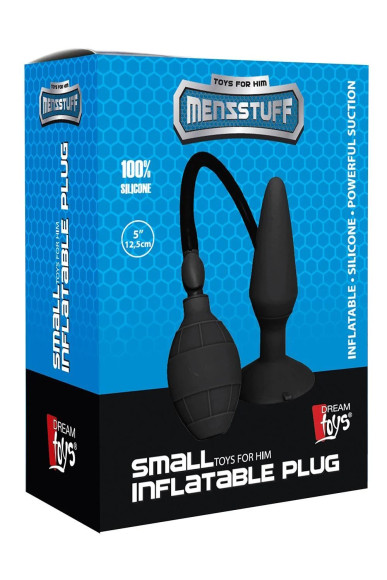 Чёрная анальная пробка с функцией расширения Small Inflatable Plug - 12,5 см. Чёрная анальная пробка с функцией расширения Small Inflatable Plug - 12,5 см.