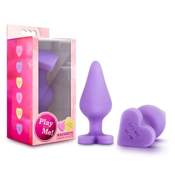 Фиолетовая анальная пробка Naughty Candy Heart Do Me Now - 8,9 см. Фиолетовая анальная пробка Naughty Candy Heart Do Me Now - 8,9 см.