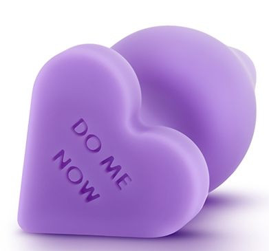 Фиолетовая анальная пробка Naughty Candy Heart Do Me Now - 8,9 см. Фиолетовая анальная пробка Naughty Candy Heart Do Me Now - 8,9 см.