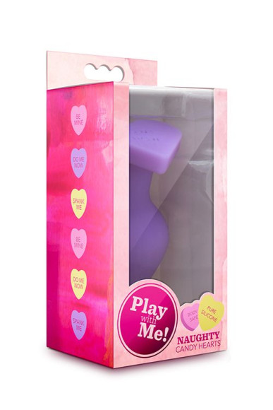Фиолетовая анальная пробка Naughty Candy Heart Do Me Now - 8,9 см. Фиолетовая анальная пробка Naughty Candy Heart Do Me Now - 8,9 см.