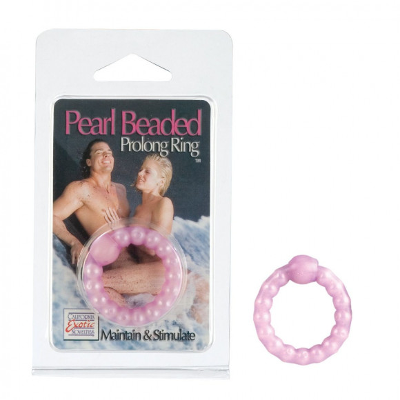 Фиолетовое эрекционное кольцо Pearl Beaded Фиолетовое эрекционное кольцо Pearl Beaded