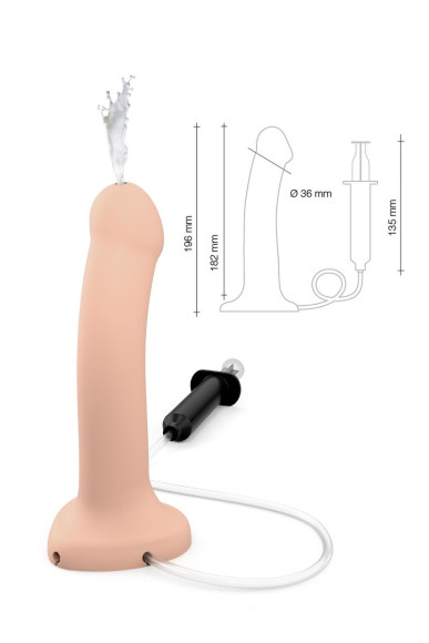 Телесный фаллос с имитацией эякуляции Silicon Cum Dildo L - 19,6 см. Телесный фаллос с имитацией эякуляции Silicon Cum Dildo L - 19,6 см.