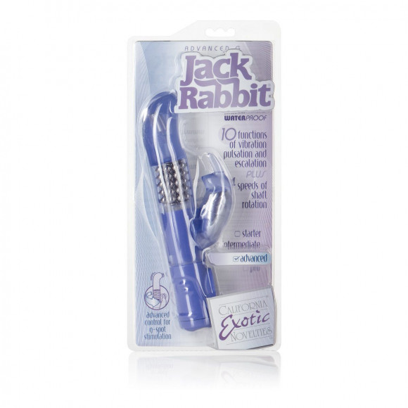 Фиолетовый вибромассажер ADVANCED G JACK RABBIT с загнутым кончиком - 22 см. Фиолетовый вибромассажер ADVANCED G JACK RABBIT с загнутым кончиком - 22 см.