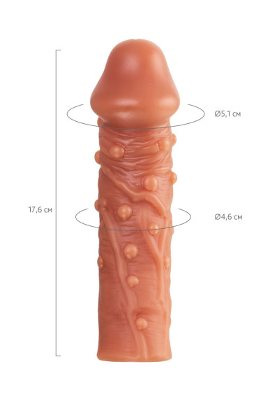 Насадка на фаллос с отверстием для мошонки Cock Sleeve 002 Size L - 17,6 см. Насадка на фаллос с отверстием для мошонки Cock Sleeve 002 Size L - 17,6 см.