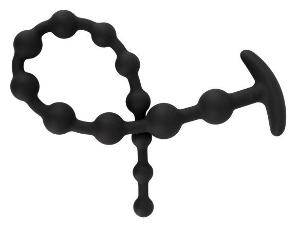 Черные анальные бусы Anal beads - 50 см. Черные анальные бусы Anal beads - 50 см.