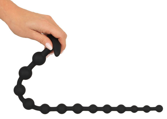 Черные анальные бусы Anal beads - 50 см. Черные анальные бусы Anal beads - 50 см.