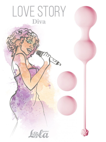 Набор розовых вагинальных шариков Love Story Diva Набор розовых вагинальных шариков Love Story Diva