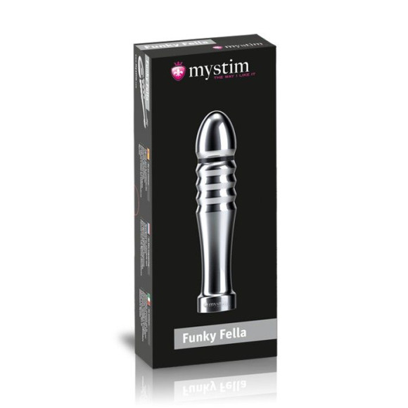 Ребристый фаллоимитатор для электростимуляции Funky Fella Rill Dildo - 13 см. Ребристый фаллоимитатор для электростимуляции Funky Fella Rill Dildo - 13 см.