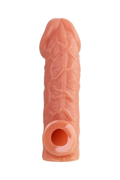 Телесная насадка на фаллос с фиксацией мошонки Cock Sleeve 001 Size M - 15,6 см. Телесная насадка на фаллос с фиксацией мошонки Cock Sleeve 001 Size M - 15,6 см.