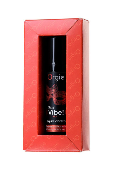 Разогревающий гель для массажа ORGIE Sexy Vibe Hot с эффектом вибрации - 15 мл. Разогревающий гель для массажа ORGIE Sexy Vibe Hot с эффектом вибрации - 15 мл.