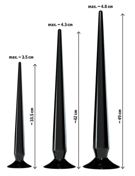 Набор из 3 длинных анальных пробок Super Long Flexible Butt Plug Set Набор из 3 длинных анальных пробок Super Long Flexible Butt Plug Set