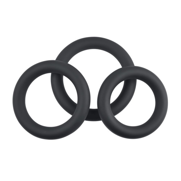 Набор из 3 черных эрекционных колец 3 Ring Circus