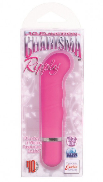 Розовый вибромассажер 10-Function Charisma Ripply - 11 см. Розовый вибромассажер 10-Function Charisma Ripply - 11 см.