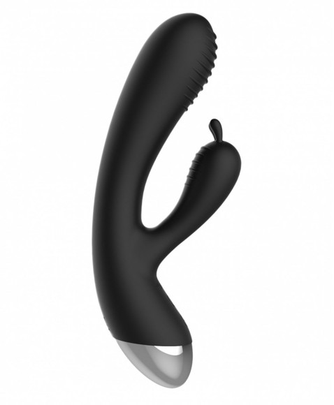 Чёрный вибратор E-Stimulation Rabbit Vibrator с электростимуляцией - 19 см. Чёрный вибратор E-Stimulation Rabbit Vibrator с электростимуляцией - 19 см.