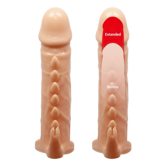 Телесная удлиняющая насадка Penis Sleeve Emmitt - 17 см. Телесная удлиняющая насадка Penis Sleeve Emmitt - 17 см.