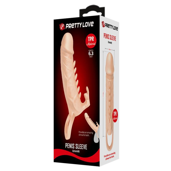Телесная удлиняющая насадка Penis Sleeve Emmitt - 17 см. Телесная удлиняющая насадка Penis Sleeve Emmitt - 17 см.