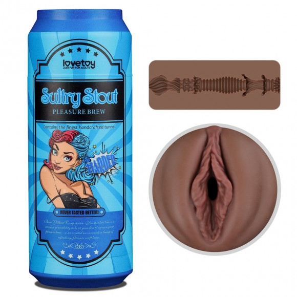Коричневый мастурбатор-вагина Pleasure Brew Masturbator-Sultry Stout в банке Коричневый мастурбатор-вагина Pleasure Brew Masturbator-Sultry Stout в банке