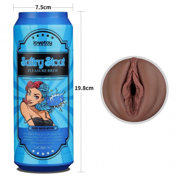 Коричневый мастурбатор-вагина Pleasure Brew Masturbator-Sultry Stout в банке Коричневый мастурбатор-вагина Pleasure Brew Masturbator-Sultry Stout в банке