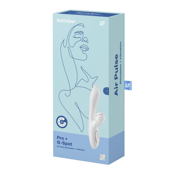 Вибромассажер с вакуумно-волновой клиторальной стимуляцией Satisfyer Pro + G-Spot - 22 см. Вибромассажер с вакуумно-волновой клиторальной стимуляцией Satisfyer Pro + G-Spot - 22 см.