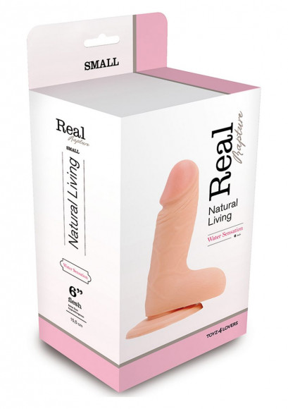 Телесный фаллоимитатор DILDO REAL RAPTURE - 17 см. Телесный фаллоимитатор DILDO REAL RAPTURE - 17 см.