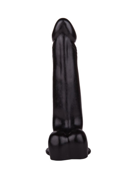 Чёрный фаллоимитатор с вытянутой головкой - 17,8 см. Чёрный фаллоимитатор с вытянутой головкой - 17,8 см.