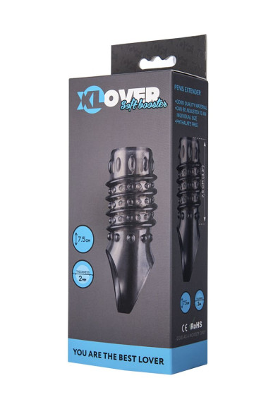 Открытая дымчатая насадка с точками и рёбрами ToyFa XLover - 11,5 см. Открытая дымчатая насадка с точками и рёбрами ToyFa XLover - 11,5 см.